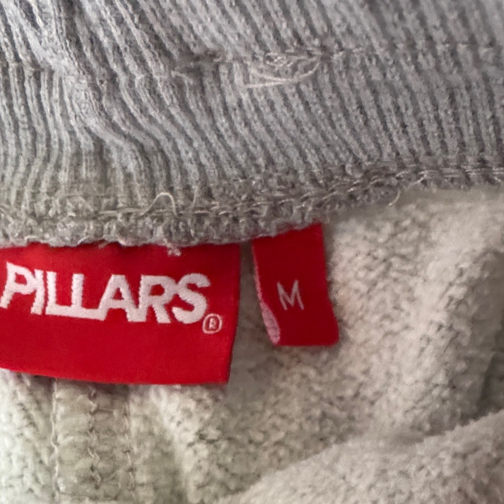 Pillars Gray Jogger Sweatpants with Red Logo Patch - Picture 3 of 6